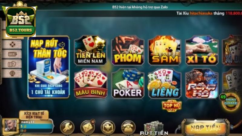 B52 Club hợp tác với nhiều nhà phát hành game nổi tiếng