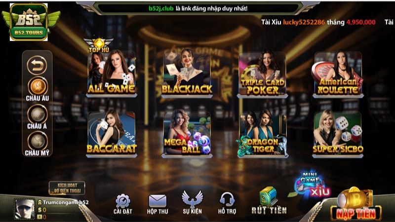 B52 Club trả thưởng cực khủng tại sảnh live casino